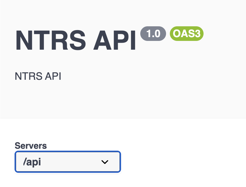 NTRS API interface